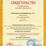 Сертификат проекта infourok.ru № ДБ-193342