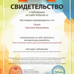 Сертификат проекта infourok.ru № ДБ-224093